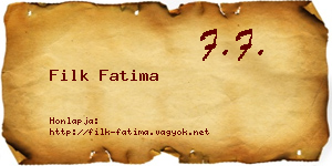 Filk Fatima névjegykártya